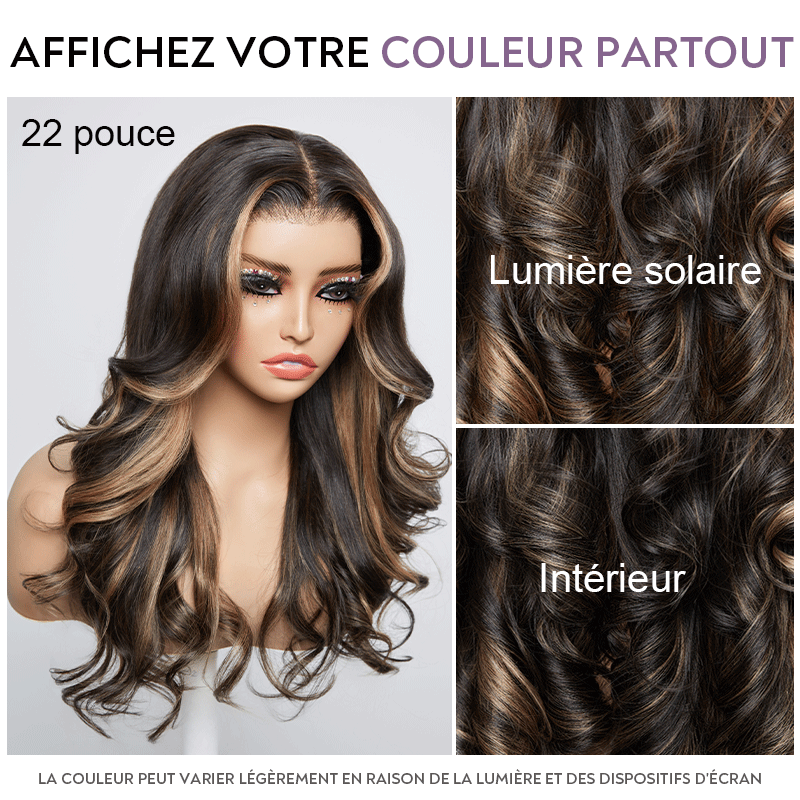 𝑼𝒘𝒂𝒗𝒚 𝑷𝒓𝒆𝒎𝒊𝒖𝒎 𝑳𝒊𝒏𝒆 Perruque Luxueuse Highlight Body Wave Glueless 13x4 Sans Colle 250% Densité