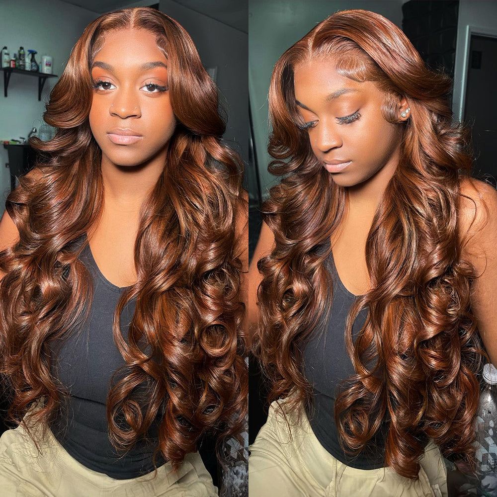 𝑼𝒘𝒂𝒗𝒚 𝑷𝒓𝒆𝒎𝒊𝒖𝒎 𝑳𝒊𝒏𝒆 9x6 Glueless Perruque Sans Colle Couleur Brun Chocolat Body Wave Cheveux Humains