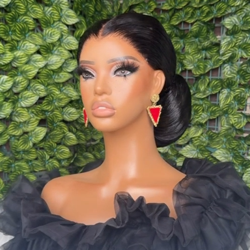 𝑷𝒆𝒓𝒓𝒖𝒒𝒖𝒆 𝑴𝒂𝒓𝒊𝒂𝒈𝒆 𝑷𝒓𝒆́-𝑪𝒐𝒊𝒇𝒇𝒆́𝒆 Coiffures Mariage Rapides Chignon Lisse Classique Cheveux Humains 13×4 Dentelle Perruque