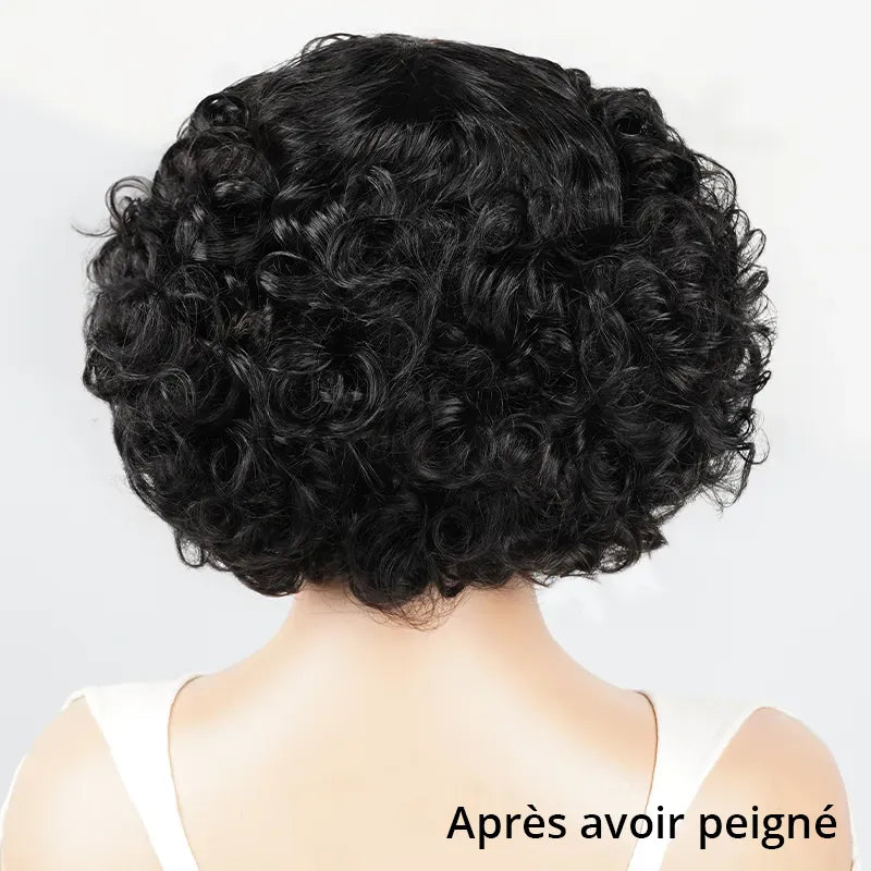 𝐏𝐫𝐞̂𝐭 𝐞𝐧 𝟐𝟒𝐡⚡Glueless Stylisé Boucles Souple Stylé Bob Perruque Sans Colle Cheveux Humains