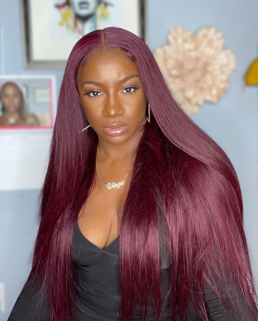 Lisse Extensions Cheveux Clipser En Vrais Cheveux Humains #99j Couleurs Populaires 9 Piece