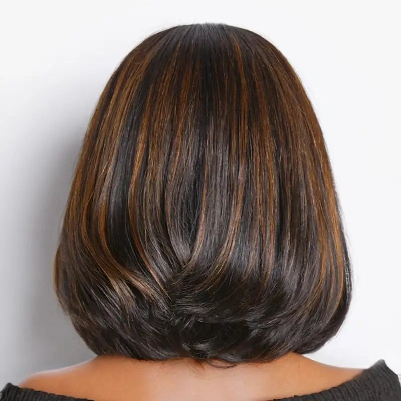 𝑼𝒘𝒂𝒗𝒚 𝑷𝒓𝒆𝒎𝒊𝒖𝒎 𝑳𝒊𝒏𝒆 9x6 Glueless Mèches Blondes Perruque Bob Sans Colle Empilée Ondulé