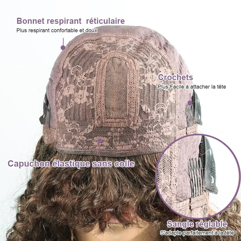Image du bonnet en maille de la perruque
