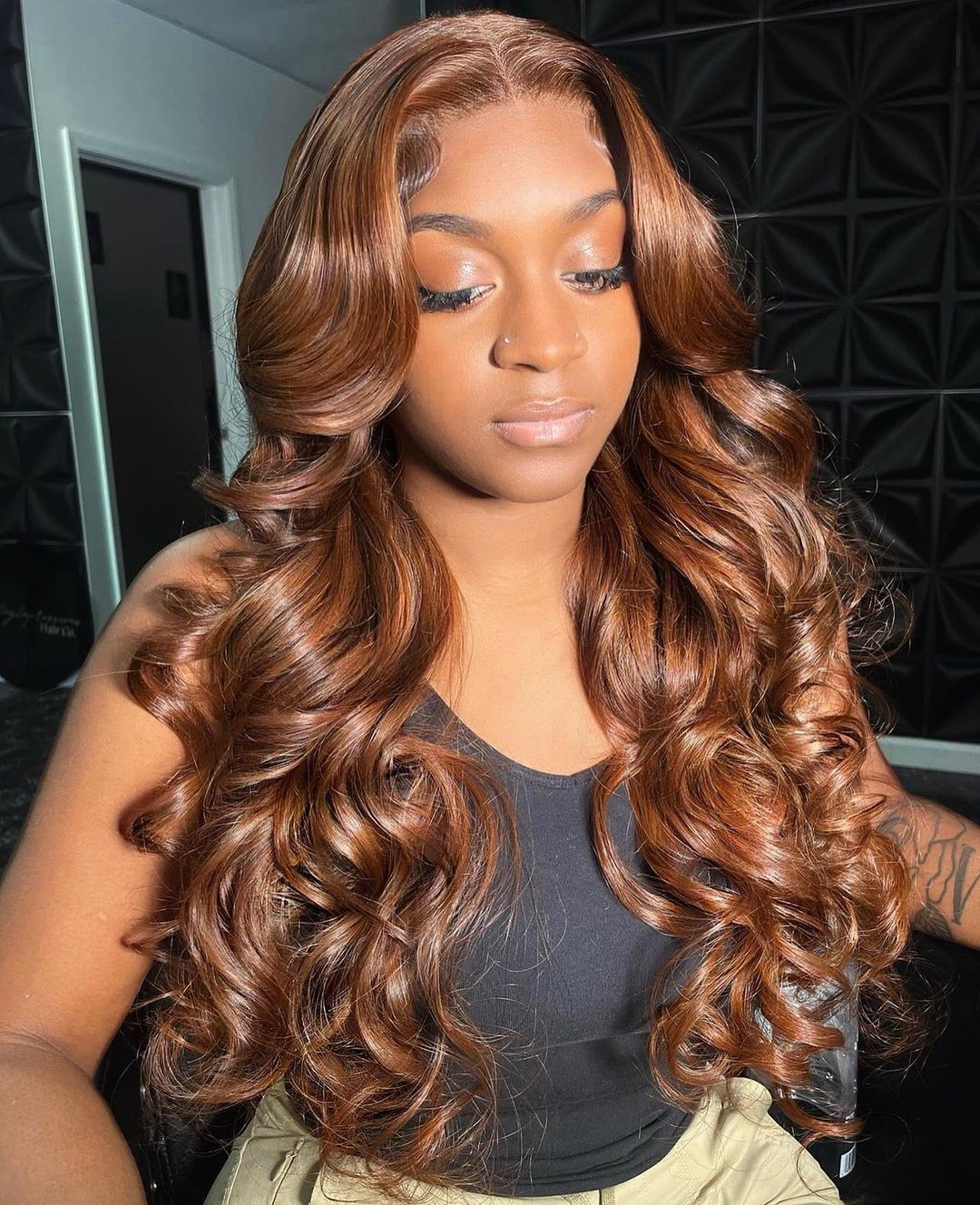 𝑼𝒘𝒂𝒗𝒚 𝑷𝒓𝒆𝒎𝒊𝒖𝒎 𝑳𝒊𝒏𝒆 9x6 Glueless Perruque Sans Colle Couleur Brun Chocolat Body Wave Cheveux Humains