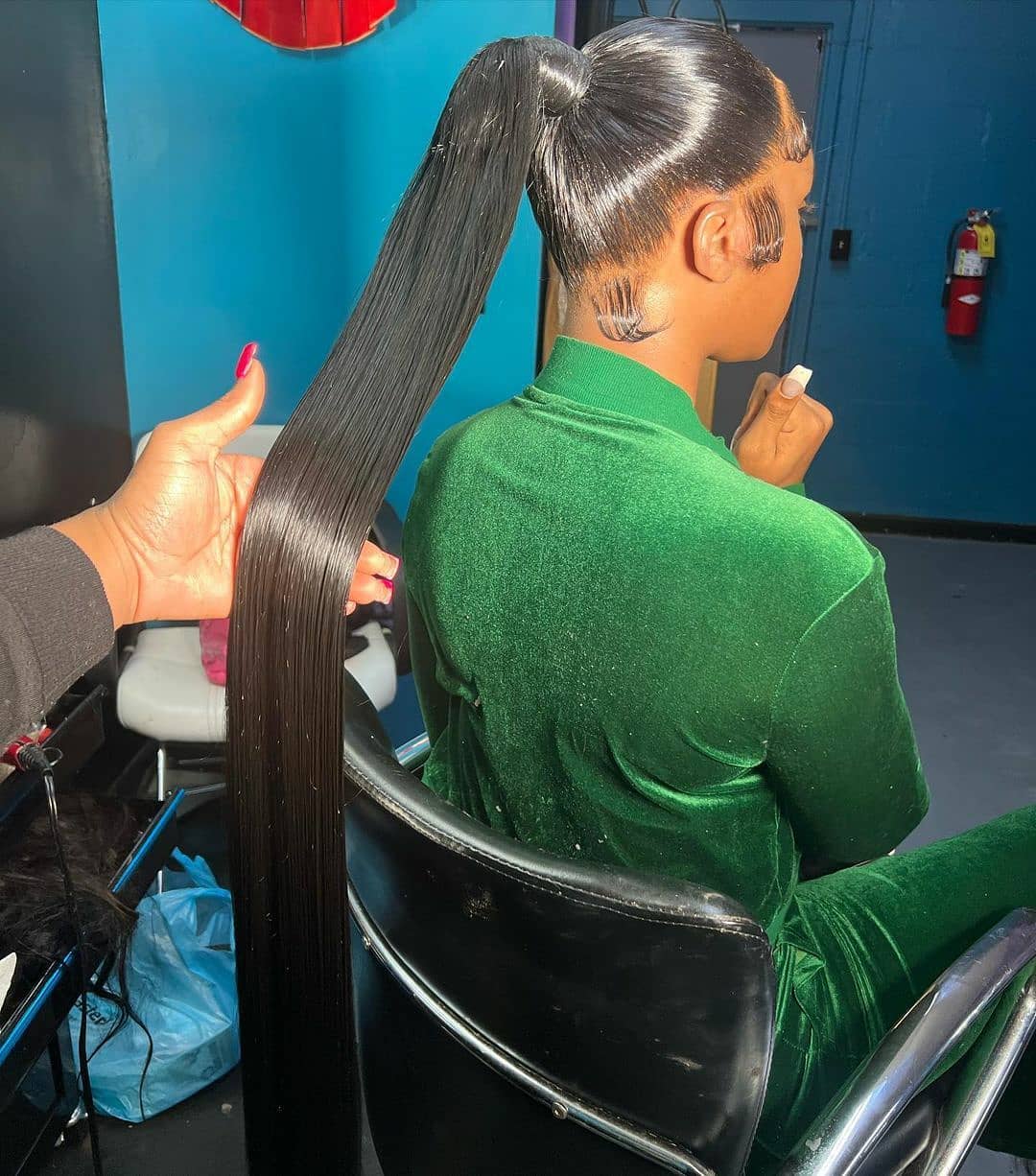 𝐏𝐫𝐞̂𝐭 𝐞𝐧 𝟐𝟒𝐡⚡360 Perruque Frontal Dentelle Couleur Noir Effet Cheveux Vrais Flexi-Fit Invisible Lisse