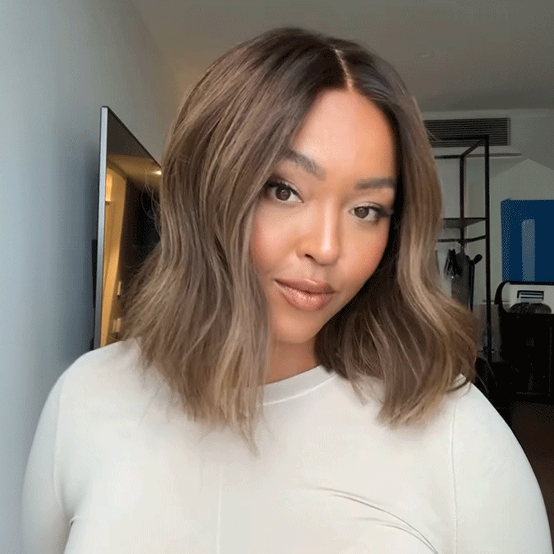 𝑼𝒘𝒂𝒗𝒚 𝑷𝒓𝒆𝒎𝒊𝒖𝒎 𝑳𝒊𝒏𝒆 13x4 Glueless Couleur Reflets Blond Foncé Perruque Sans Colle Ondulé