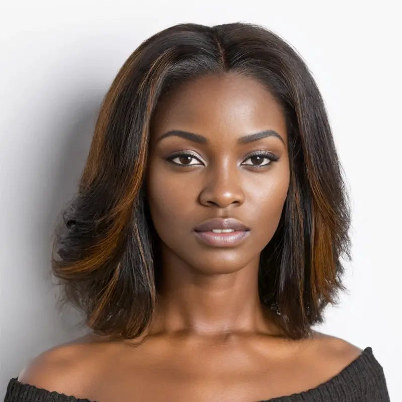 𝑼𝒘𝒂𝒗𝒚 𝑷𝒓𝒆𝒎𝒊𝒖𝒎 𝑳𝒊𝒏𝒆 9x6 Glueless Mèches Blondes Perruque Bob Sans Colle Empilée Ondulé