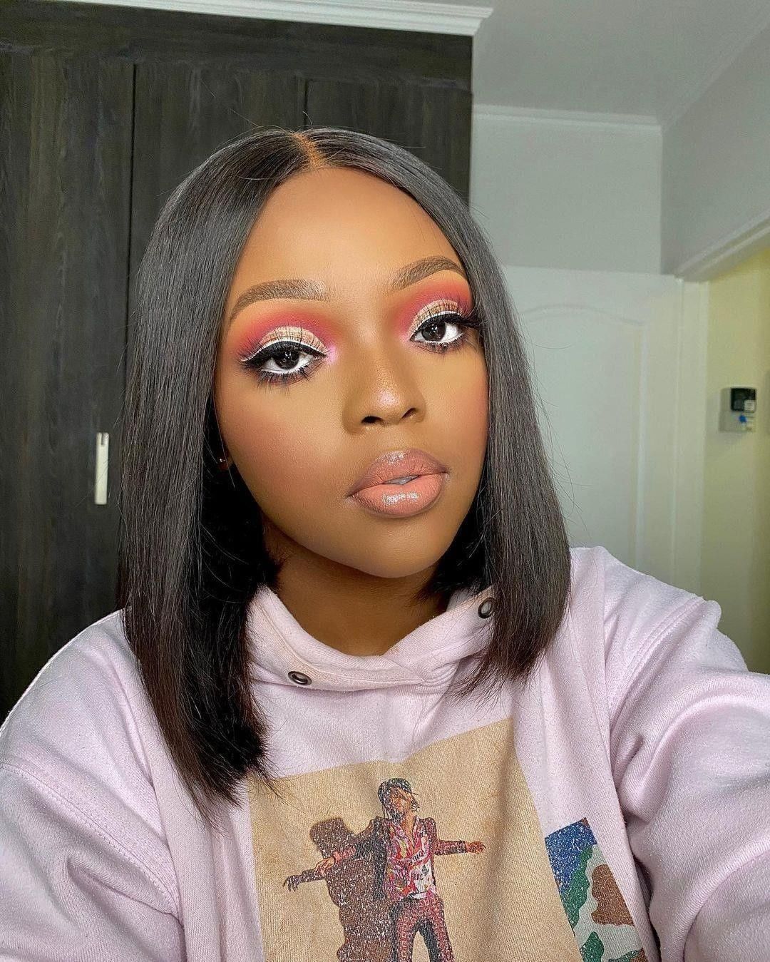 𝟐 𝐅𝐎𝐑 €79💥 Perruque 8" Soyeux Milieu Partie Lisse 2x6 Dentelle+8" Frange Mode Bob Lisse Noir