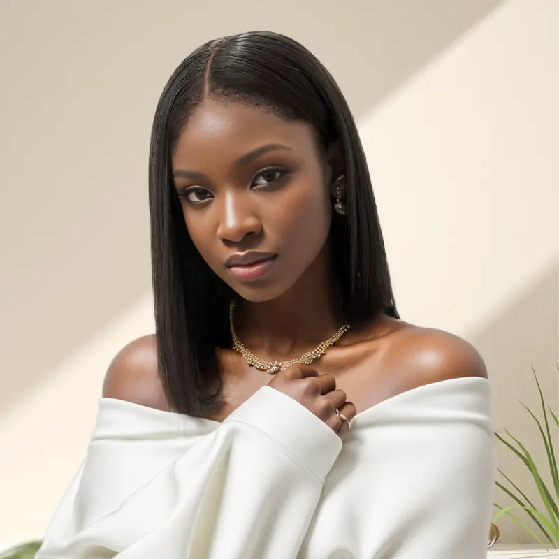 𝑼𝒘𝒂𝒗𝒚 𝑷𝒓𝒆𝒎𝒊𝒖𝒎 𝑳𝒊𝒏𝒆 Pre-everything Wear Go 9x6 Glueless Cheveux Humains Bob Perruque Sans Colle Respirant Lisse