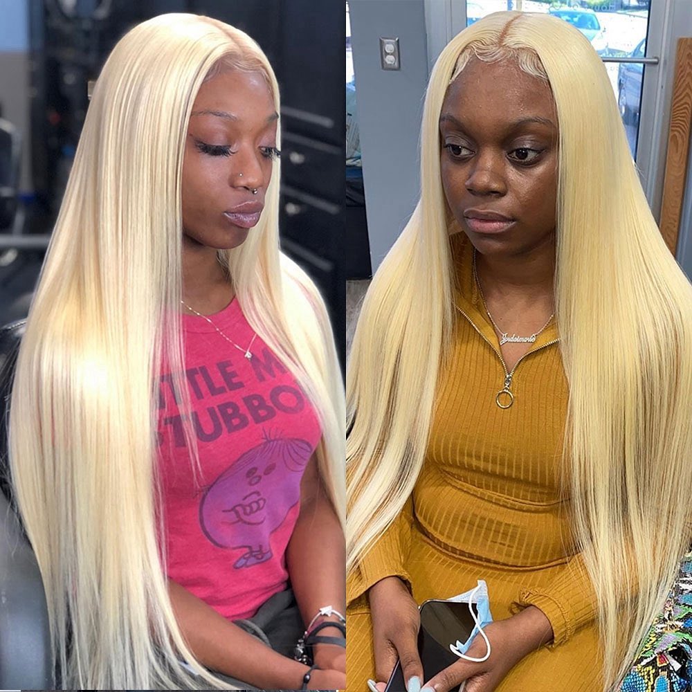 Lisse Extensions Cheveux Clipser En Vrais Cheveux Humains #613 Blond Couleurs Populaires 9 Piece