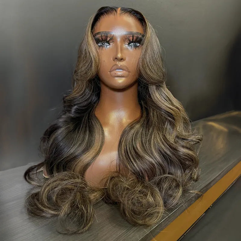 𝑼𝒘𝒂𝒗𝒚 𝑷𝒓𝒆𝒎𝒊𝒖𝒎 𝑳𝒊𝒏𝒆 13x4 Couches Glueless Blond Cendré Perruque Sans Colle Body Wave Frontal Wig