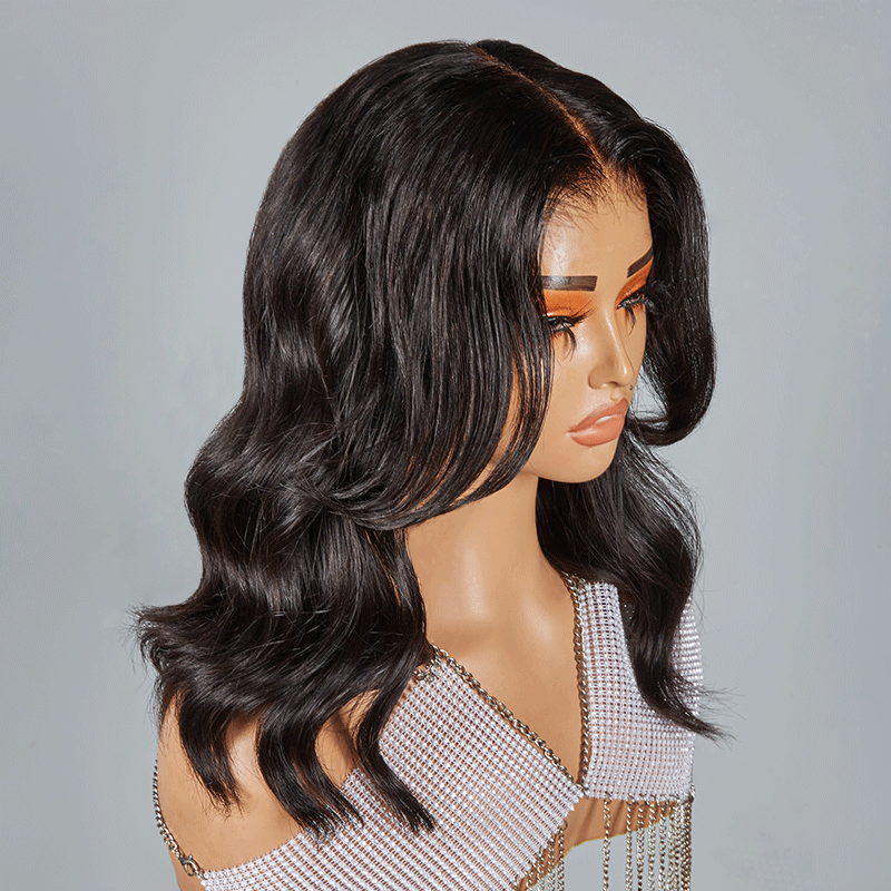 𝑼𝒘𝒂𝒗𝒚 𝑷𝒓𝒆𝒎𝒊𝒖𝒎 𝑳𝒊𝒏𝒆 9x6 Glueless Coupe Couches Bob Perruque Sans Colle Body Wave