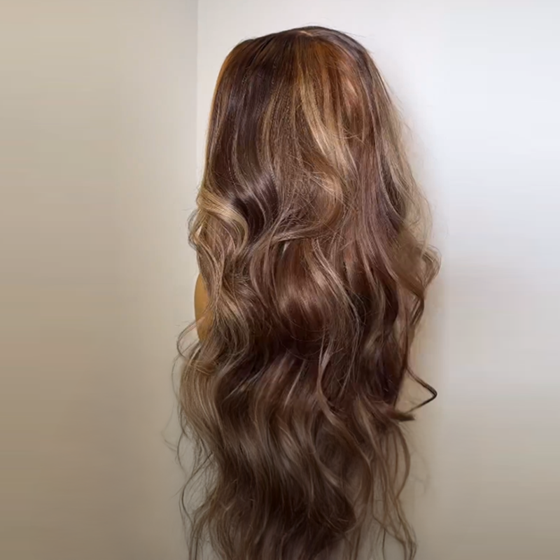 𝑼𝒘𝒂𝒗𝒚 𝑷𝒓𝒆𝒎𝒊𝒖𝒎 𝑳𝒊𝒏𝒆 Confortable Perruque Glueless Casquette Maille Réglable Highlight Body Wave Glueless 4x4 Sans Colle