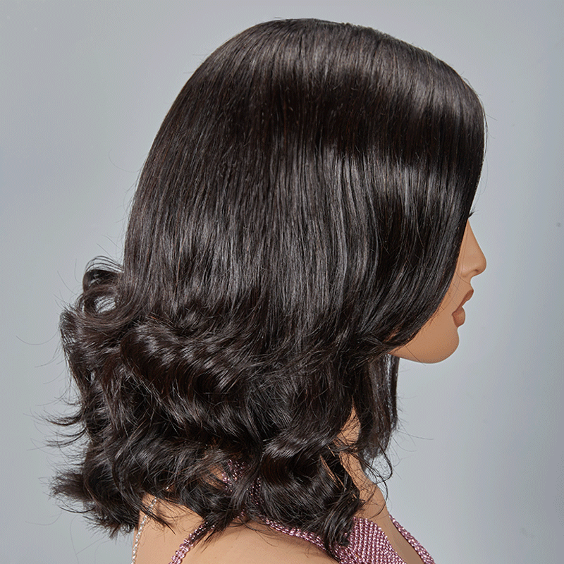 9x6 Minimalisme Glueless Bob Perruque Sans Colle Vague Naturelle