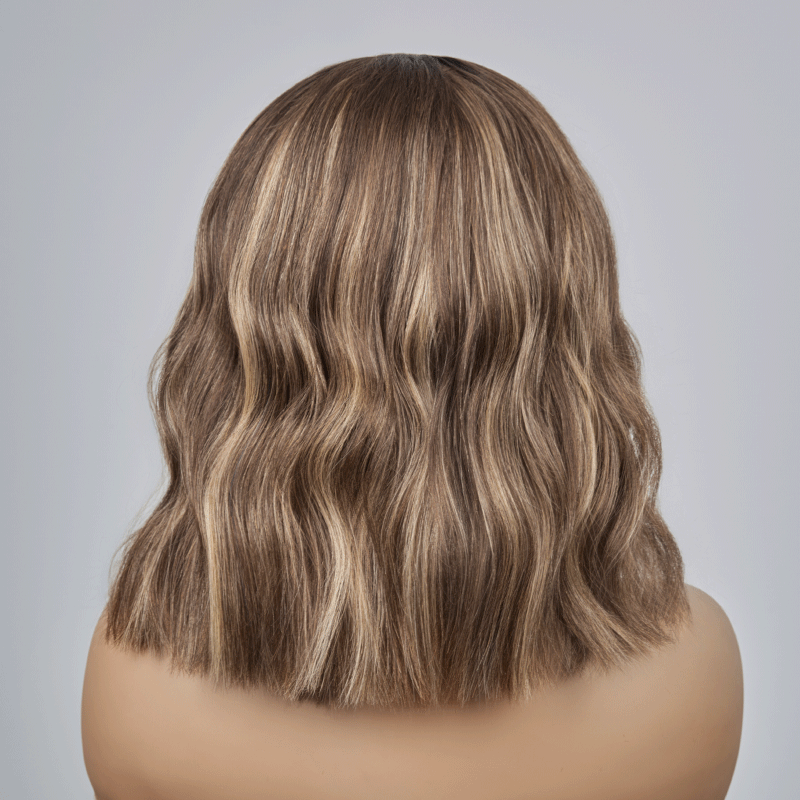 𝑼𝒘𝒂𝒗𝒚 𝑷𝒓𝒆𝒎𝒊𝒖𝒎 𝑳𝒊𝒏𝒆 13x4 Glueless Couleur Reflets Blond Foncé Perruque Sans Colle Ondulé