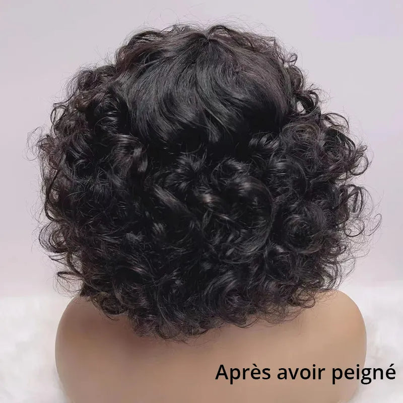 𝐏𝐫𝐞̂𝐭 𝐞𝐧 𝟐𝟒𝐡⚡Glueless Stylisé Boucles Souple Stylé Bob Perruque Sans Colle Cheveux Humains