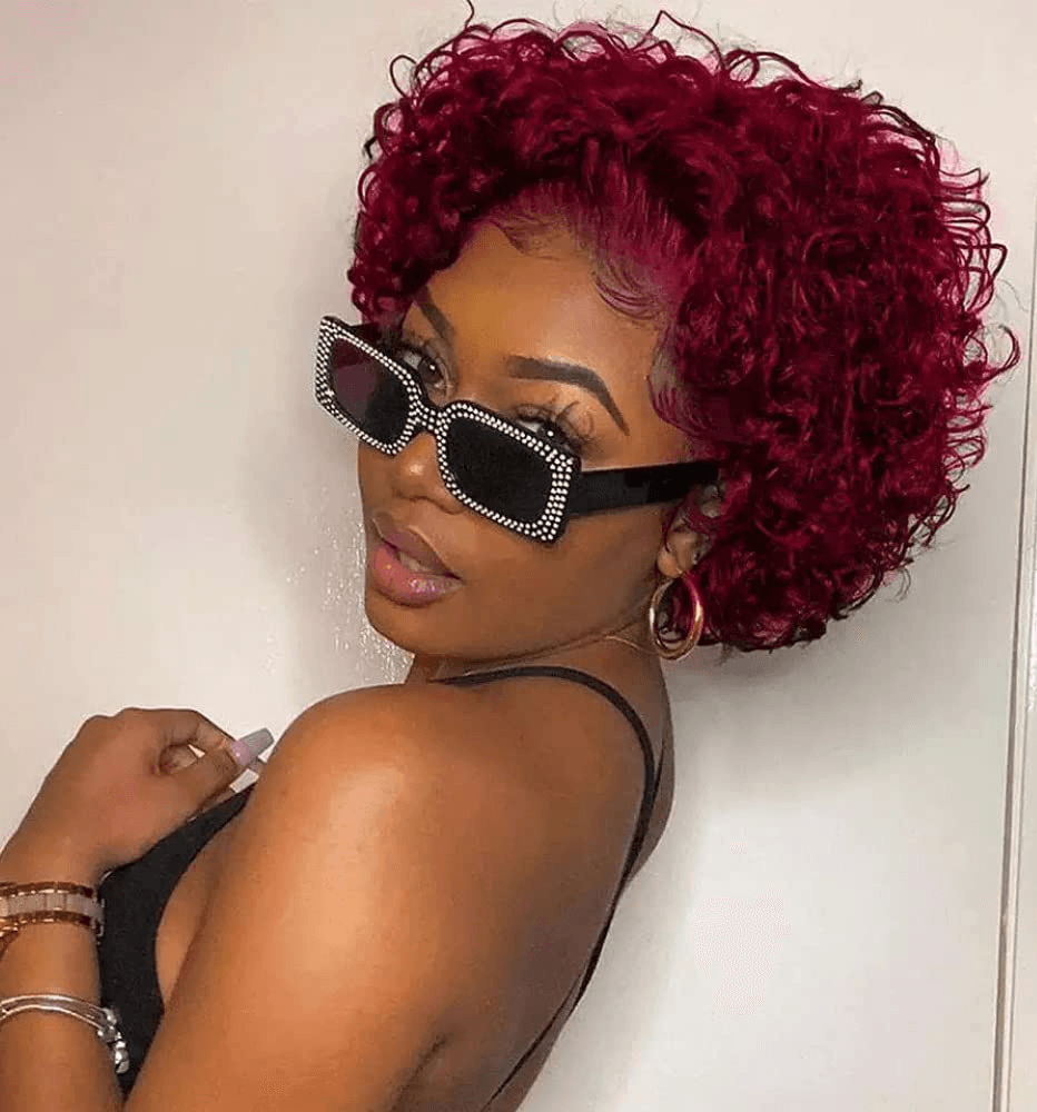 𝐏𝐫𝐞̂𝐭 𝐞𝐧 𝟐𝟒𝐡⚡Moderne Confortable 4 Couleurs 13x1 Dentelle Transparente Invisible Perruque Bob Courte Bouclée