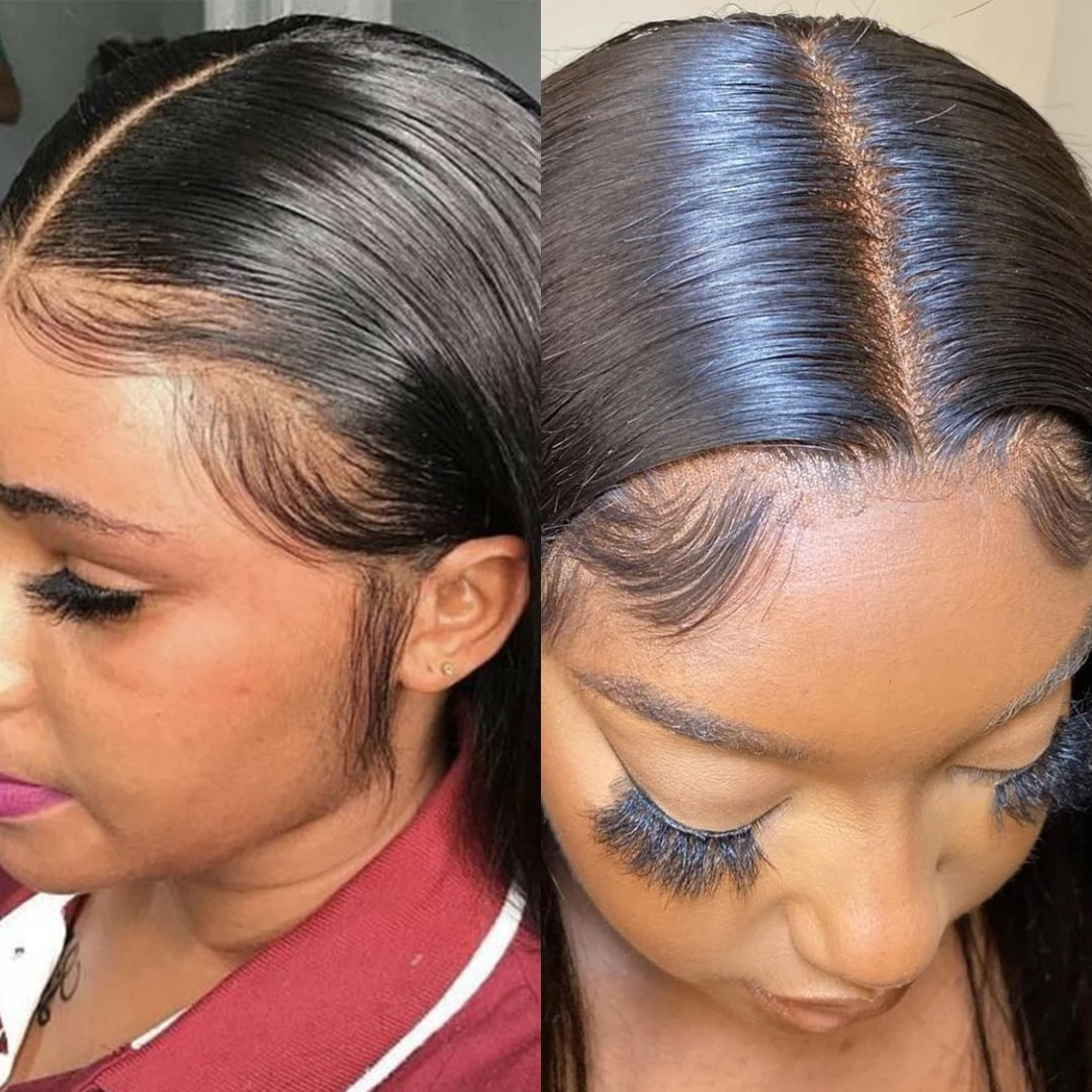 𝐏𝐫𝐞̂𝐭 𝐞𝐧 𝟐𝟒𝐡⚡Réaliste Souple Minimaliste Lisse 4x4 13x4 Dentelle Enfilez Et Partez Perruque Bob