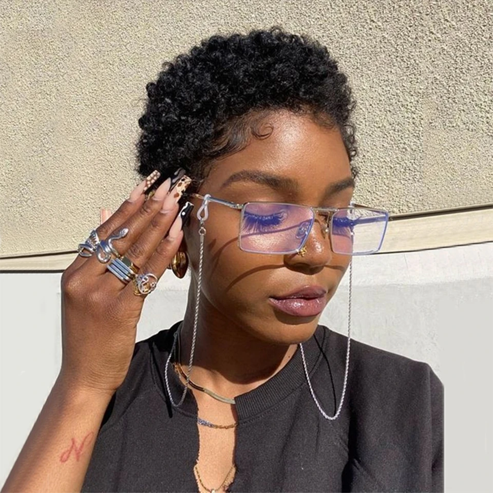 𝟐 𝐅𝐎𝐑 €58💥Perruque Noir Coupe Pixie 13x4 Dentelle Lisse+Glueless Noir Pixie Boucles Laine