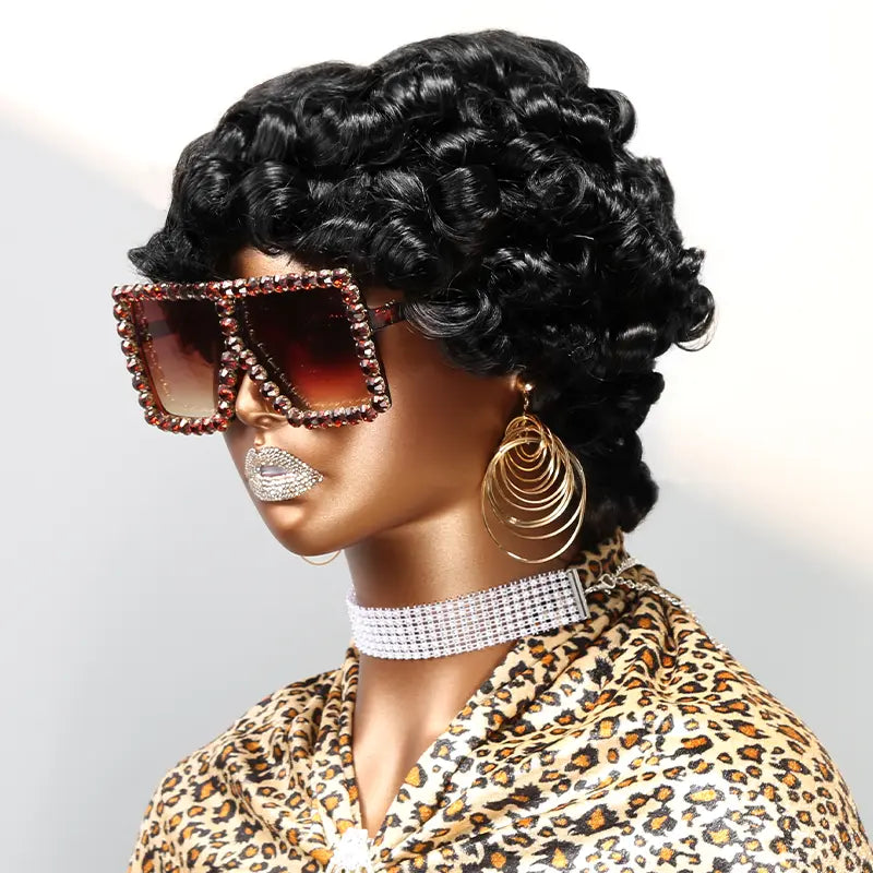𝐏𝐫𝐞̂𝐭 𝐞𝐧 𝟐𝟒𝐡⚡Glueless Stylisé Boucles Souple Stylé Bob Perruque Sans Colle Cheveux Humains