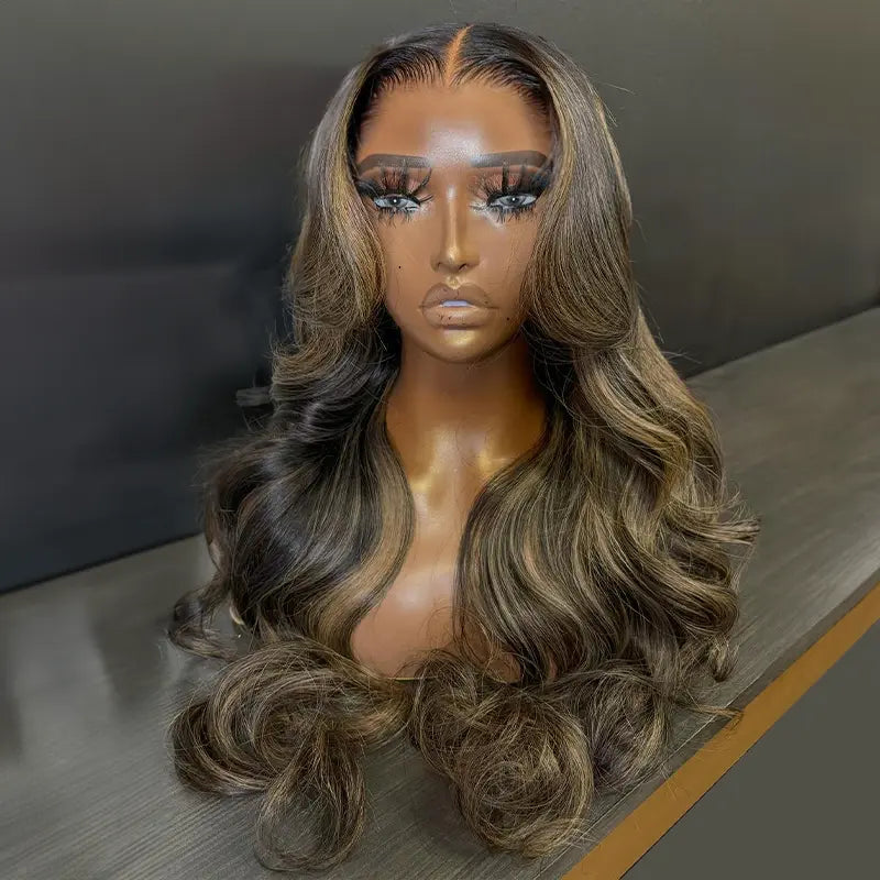 𝑼𝒘𝒂𝒗𝒚 𝑷𝒓𝒆𝒎𝒊𝒖𝒎 𝑳𝒊𝒏𝒆 13x4 Couches Glueless Blond Cendré Perruque Sans Colle Body Wave Frontal Wig