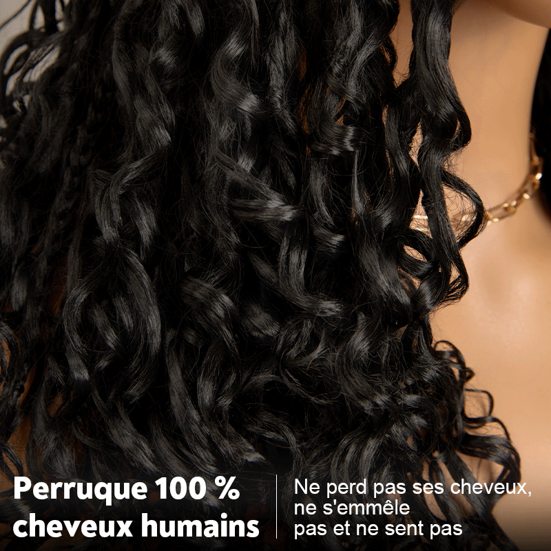 𝑼𝒘𝒂𝒗𝒚 𝑷𝒓𝒆𝒎𝒊𝒖𝒎 𝑳𝒊𝒏𝒆 Perruque Tressée Bohème En Dentelle Intégrale Avec Cheveux Bébé Synthétique 300% Densité