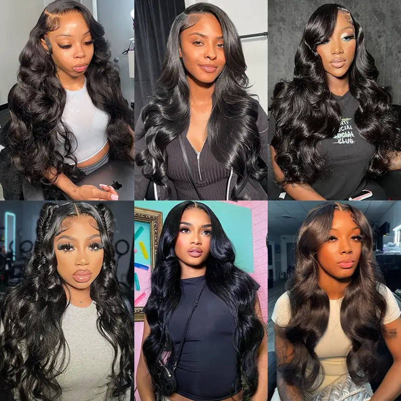 𝑼𝒘𝒂𝒗𝒚 𝑷𝒓𝒆𝒎𝒊𝒖𝒎 𝑳𝒊𝒏𝒆 9X6 Glueless Upgraded Bleached Knots Wear Go Body Wave Perruque cheveux humains