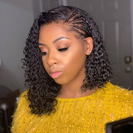 𝑼𝒘𝒂𝒗𝒚 𝑷𝒓𝒆𝒎𝒊𝒖𝒎 𝑳𝒊𝒏𝒆 9x6 Glueless Bob Perruque Sans Colle Wear Go Cheveux Humains Bouclés