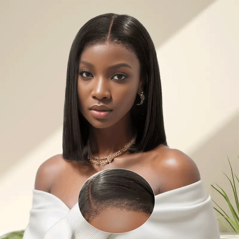 𝑼𝒘𝒂𝒗𝒚 𝑷𝒓𝒆𝒎𝒊𝒖𝒎 𝑳𝒊𝒏𝒆 Pre-everything Wear Go 9x6 Glueless Cheveux Humains Bob Perruque Sans Colle Respirant Lisse