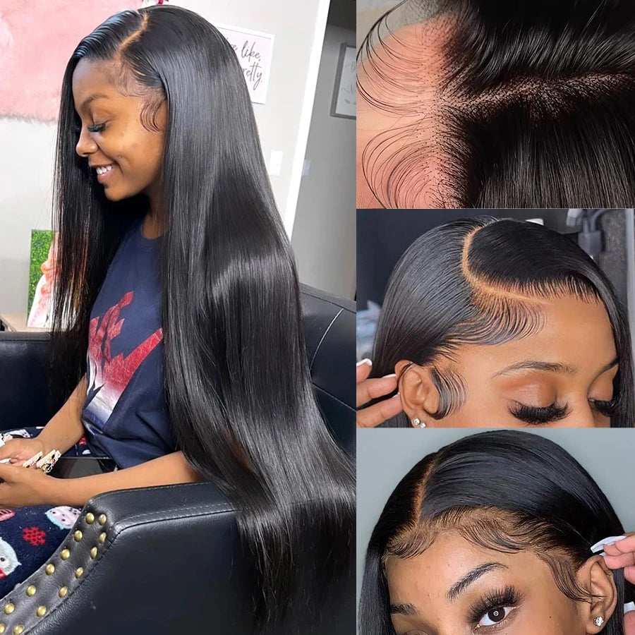 𝑼𝒘𝒂𝒗𝒚 𝑷𝒓𝒆𝒎𝒊𝒖𝒎 𝑳𝒊𝒏𝒆 9X6 Glueless Upgraded Bleached Knots Wear Go Lisse Perruque cheveux humains