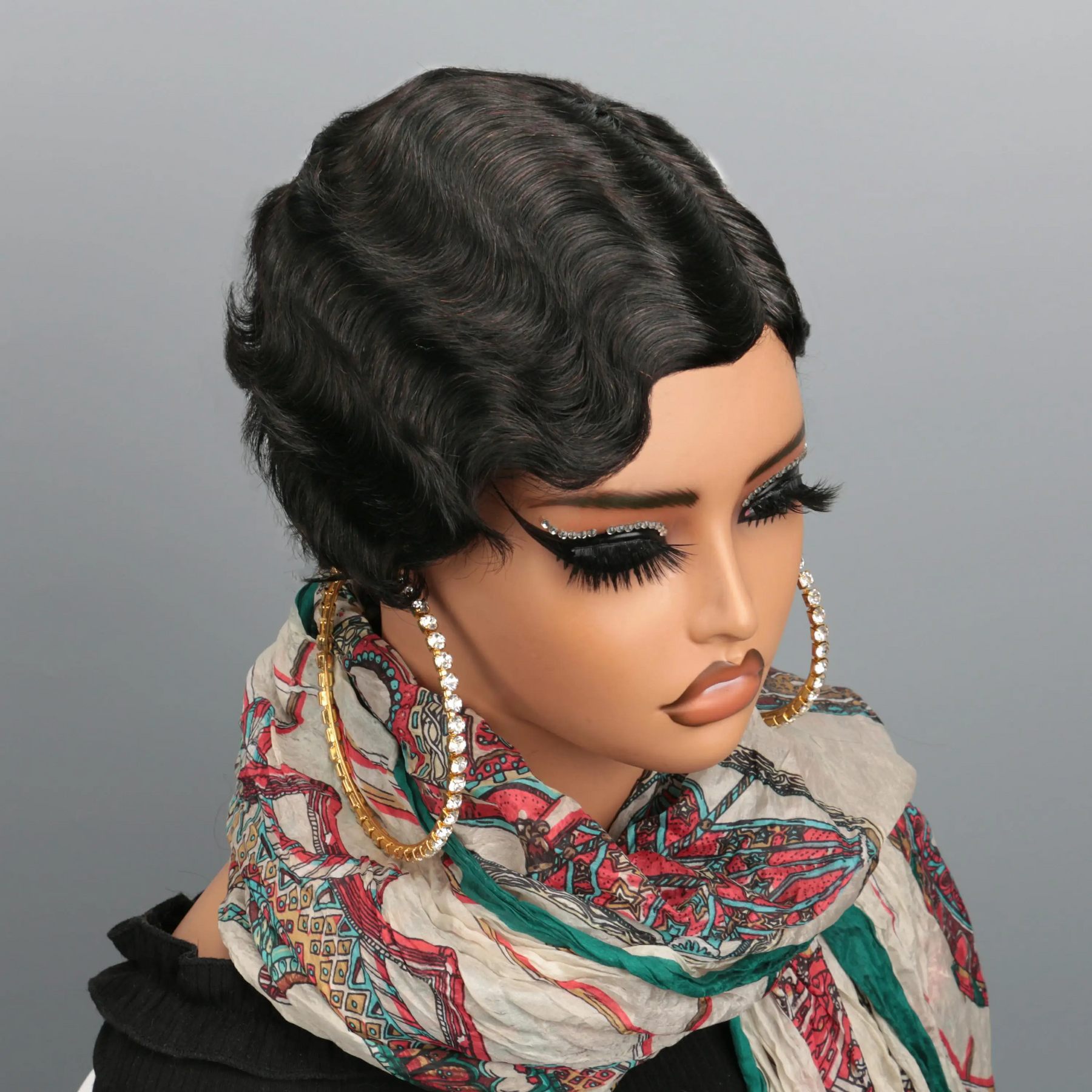 𝟐 𝐅𝐎𝐑 €69💥Perruque 8" Soyeux Milieu Partie Lisse 2x6 Dentelle+Léger Résistante Glueless Coupe Pixie Ondulée
