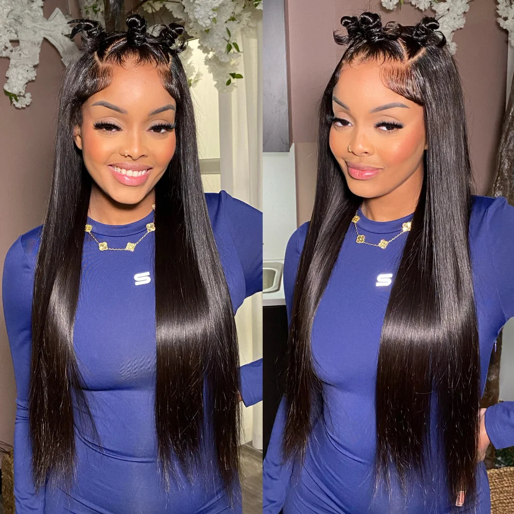𝑼𝒘𝒂𝒗𝒚 𝑷𝒓𝒆𝒎𝒊𝒖𝒎 𝑳𝒊𝒏𝒆 9X6 Glueless Upgraded Bleached Knots Wear Go Lisse Perruque cheveux humains