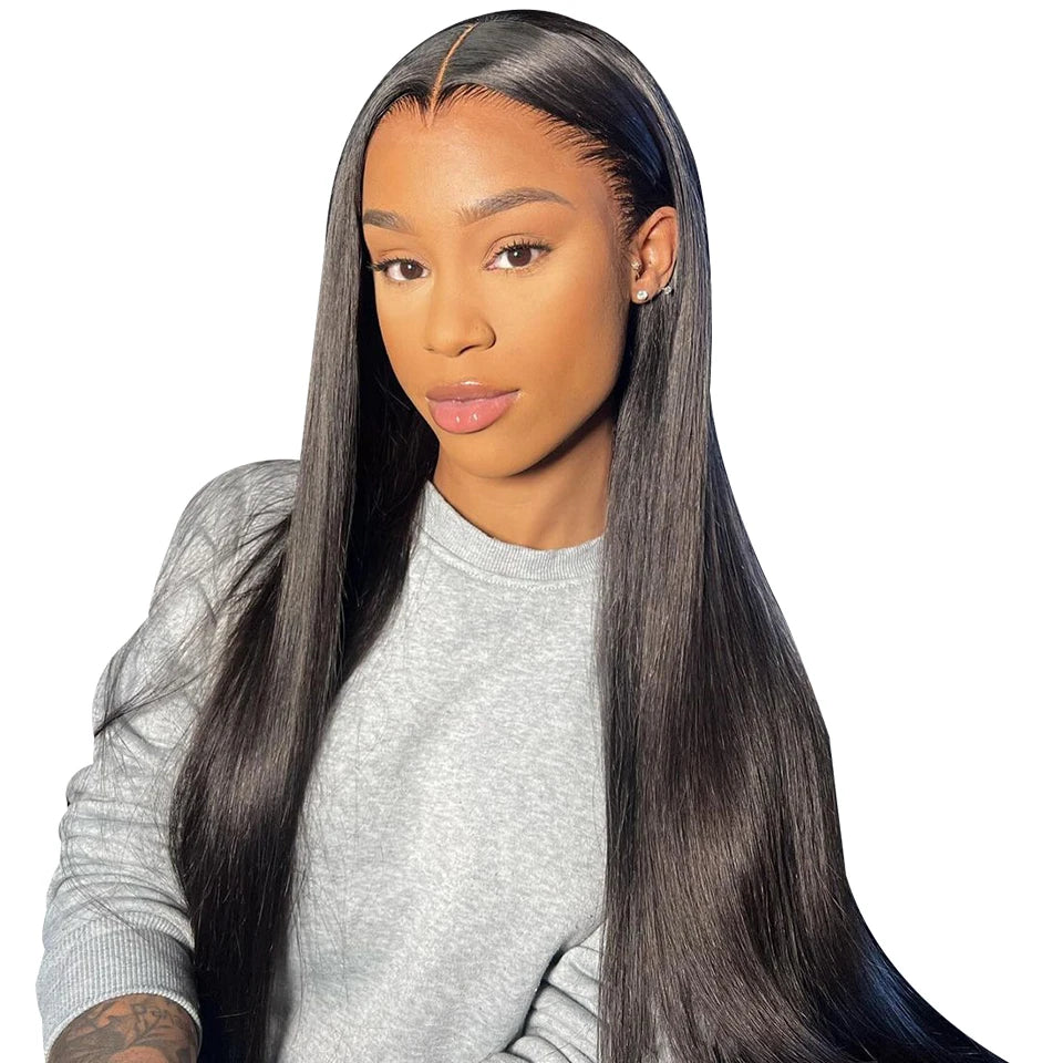 𝑼𝒘𝒂𝒗𝒚 𝑷𝒓𝒆𝒎𝒊𝒖𝒎 𝑳𝒊𝒏𝒆 9X6 Glueless Upgraded Bleached Knots Wear Go Lisse Perruque cheveux humains