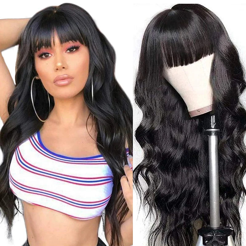 𝑼𝒘𝒂𝒗𝒚 𝑷𝒓𝒆𝒎𝒊𝒖𝒎 𝑳𝒊𝒏𝒆 Conception Frange La Mode Perruque Body Wave Glueless 9x6 Sans Colle
