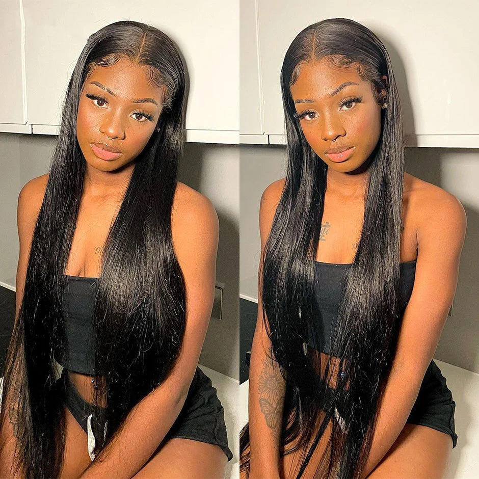 𝑼𝒘𝒂𝒗𝒚 𝑷𝒓𝒆𝒎𝒊𝒖𝒎 𝑳𝒊𝒏𝒆 9X6 Glueless Upgraded Bleached Knots Wear Go Lisse Perruque cheveux humains