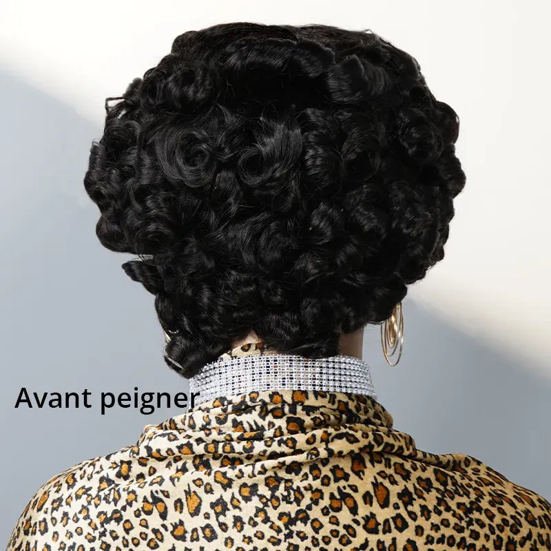 𝐏𝐫𝐞̂𝐭 𝐞𝐧 𝟐𝟒𝐡⚡Glueless Stylisé Boucles Souple Stylé Bob Perruque Sans Colle Cheveux Humains