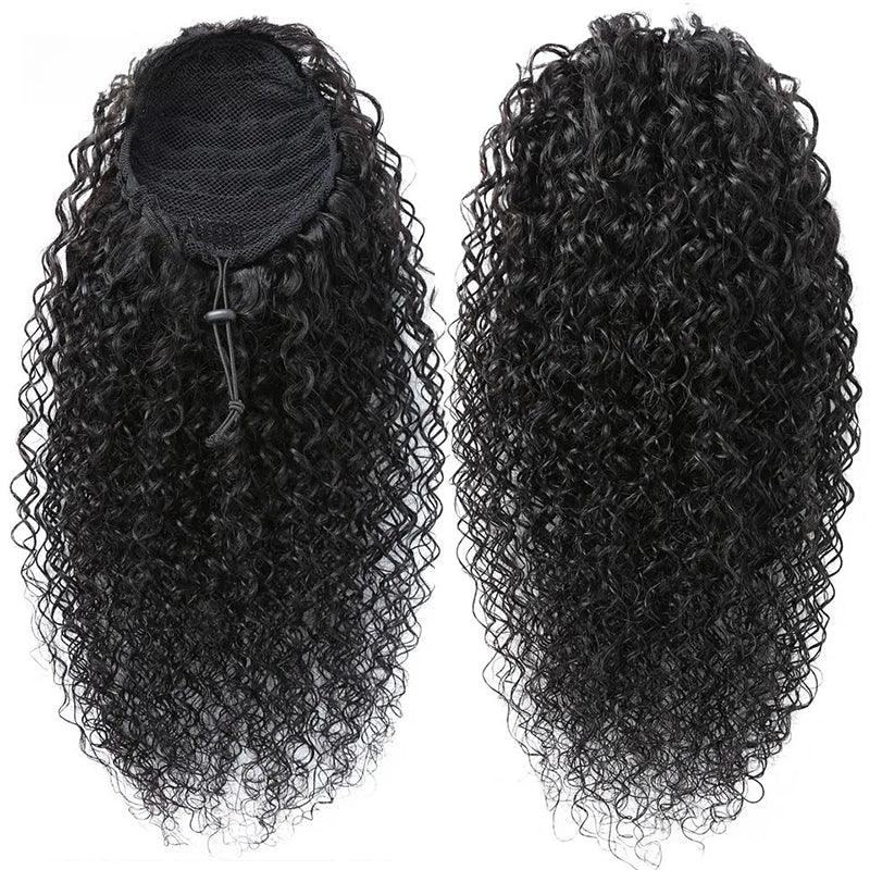 Extension avec cordon de serrage Queue de cheval bouclée et ondulée - SHINE HAIR