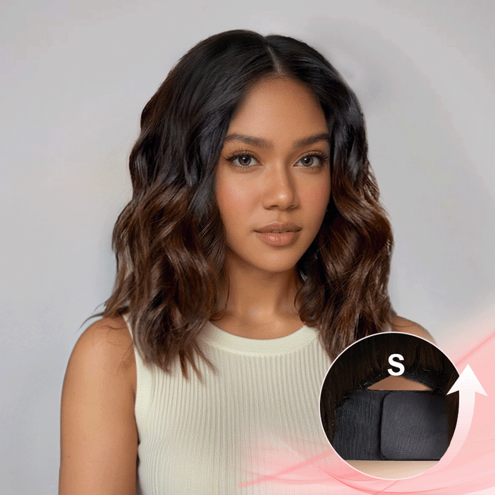 𝑼𝒘𝒂𝒗𝒚 𝑷𝒓𝒆𝒎𝒊𝒖𝒎 𝑳𝒊𝒏𝒆 Magnifique Glueless Ombre Brun Bob Wear Go 5x5 Perruque Sans Colle Cheveux Humains Ondulé