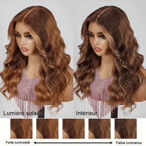 9x6 Glueless Couleur Brun Miel Prêt Wear Go Perruque Sans Colle Body Wave