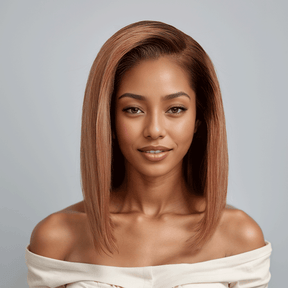 𝑼𝒘𝒂𝒗𝒚 𝑷𝒓𝒆𝒎𝒊𝒖𝒎 𝑳𝒊𝒏𝒆 Séparation Libre Glueless 13×4 Bob Ombre Gingembre Lisse Perruque Sans Colle