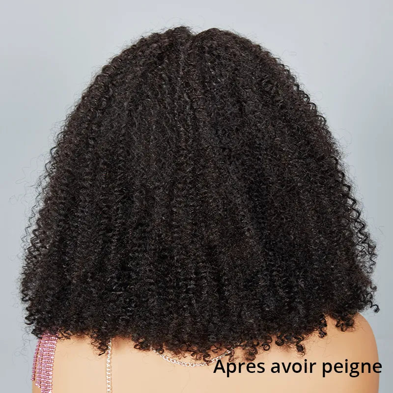 9x6 Glueless Rebondissant Bob Kinky Curly Perruque Sans Colle