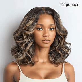 𝑼𝒘𝒂𝒗𝒚 𝑷𝒓𝒆𝒎𝒊𝒖𝒎 𝑳𝒊𝒏𝒆 Glueless Couleur Blond Highlight 5x5 Capuchon Réglable Perruque Sans Colle Loose Wave