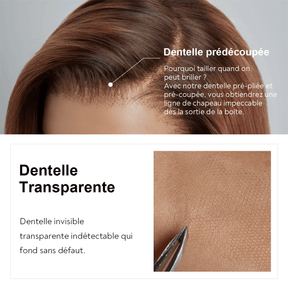 𝑼𝒘𝒂𝒗𝒚 𝑷𝒓𝒆𝒎𝒊𝒖𝒎 𝑳𝒊𝒏𝒆 Séparation Libre Glueless 13×4 Bob Ombre Gingembre Lisse Perruque Sans Colle