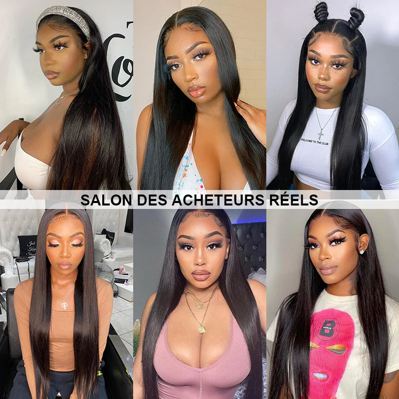 13x4 HD Lace Front Perruques Cheveux Humains Brésiliens Straight - Uwavy