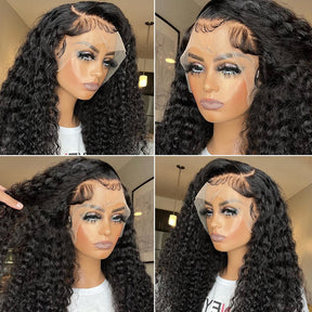 13x4 Lace Front Perruques Cheveux Humains Brésilienne Deep Curly - Uwavy