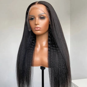 13x4 Lace Front Perruques Cheveux Humains Brésilienne Kinky Straight - Uwavy