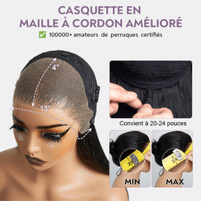 Fascinante Glueless Ombre Highlight 13x4 Perruque Sans Colle Lisse 250% Densité