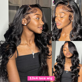13x4 Lace Front Human Hair Wigs Brazilian Body Wave 