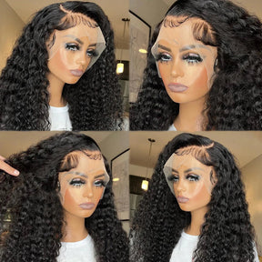 13x6 Lace Front Perruques Cheveux Humains Brésilienne Deep Curly - Uwavy