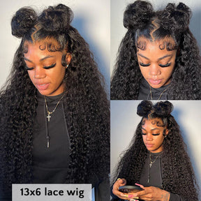 13x6 Lace Front Perruques Cheveux Humains Brésilienne Deep Curly - Uwavy